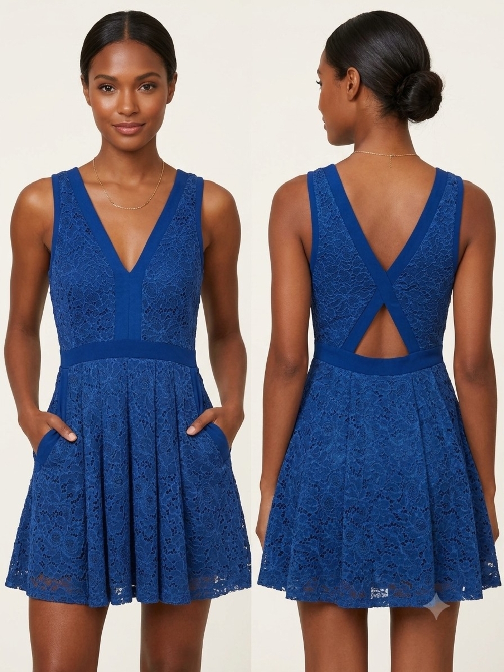 Free People Sleeveless “Lovely Lace” Fit & Flare Dress Sz XS
